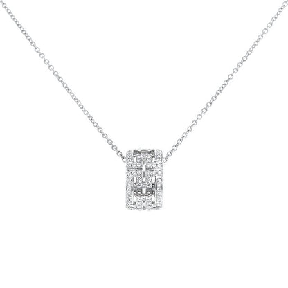[AuraEcho]PARENTESI NECKLACE SILVER DIAMOND