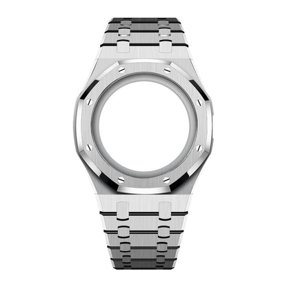 [AuraEcho]Royal Oak Pop Exclusive Steel Case & Strap Full‑wrap Embedded Watch Band (AP6013A)