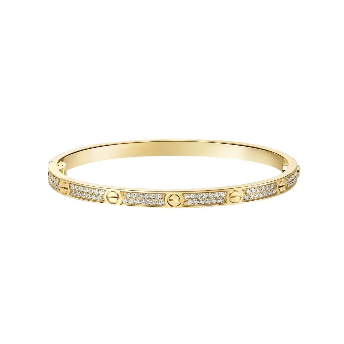 [AuraEcho] JUSTE Diamond & LOVE Diamond-Paved Bracelet Stack Set