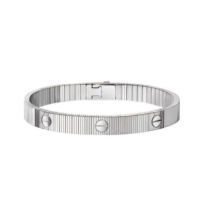 [AuraEcho]Clover & Love Sliver 2-Piece Bracelet Stack Set