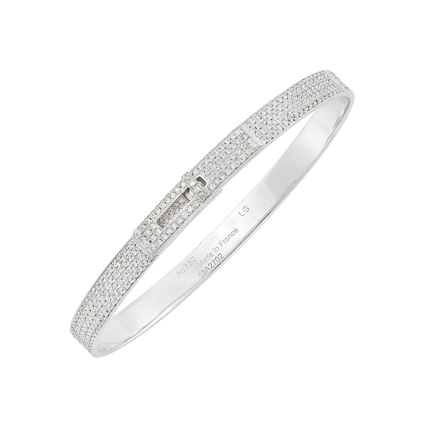 [AuraEcho]HM KELLY BRACELET IN SILVER AND FULL PAVE DIAMOND