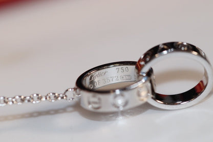 [AuraEcho]LOVE NECKLACE PINK GOLD AND SILVER