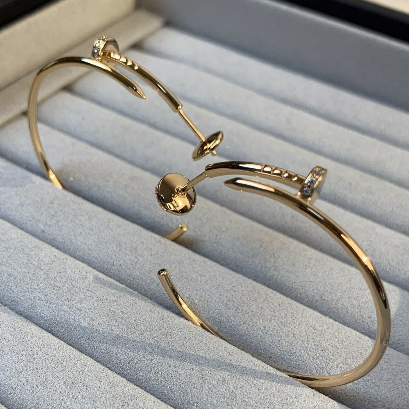 [AuraEcho]JUSTE EARRINGS GOLD DIAMONDS 1.8MM