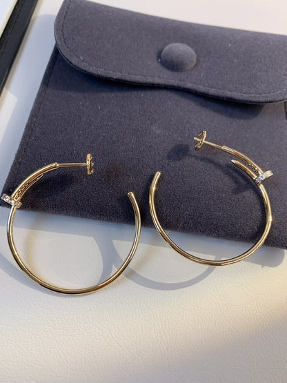 [AuraEcho]JUSTE EARRINGS GOLD DIAMONDS 1.8MM