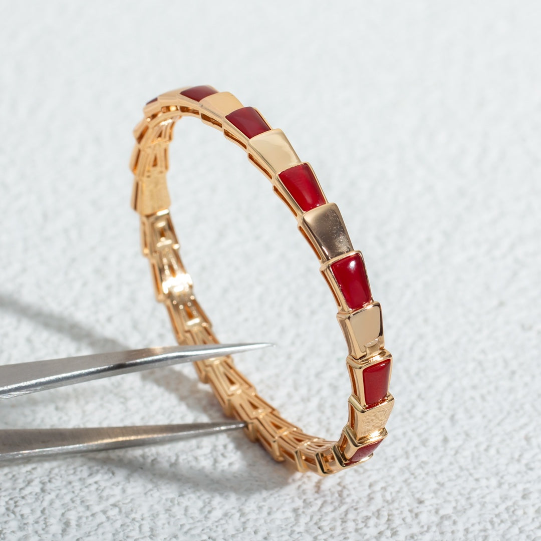 [AuraEcho]SERPENTI BRACELET PINK GOLD RUBELLITE