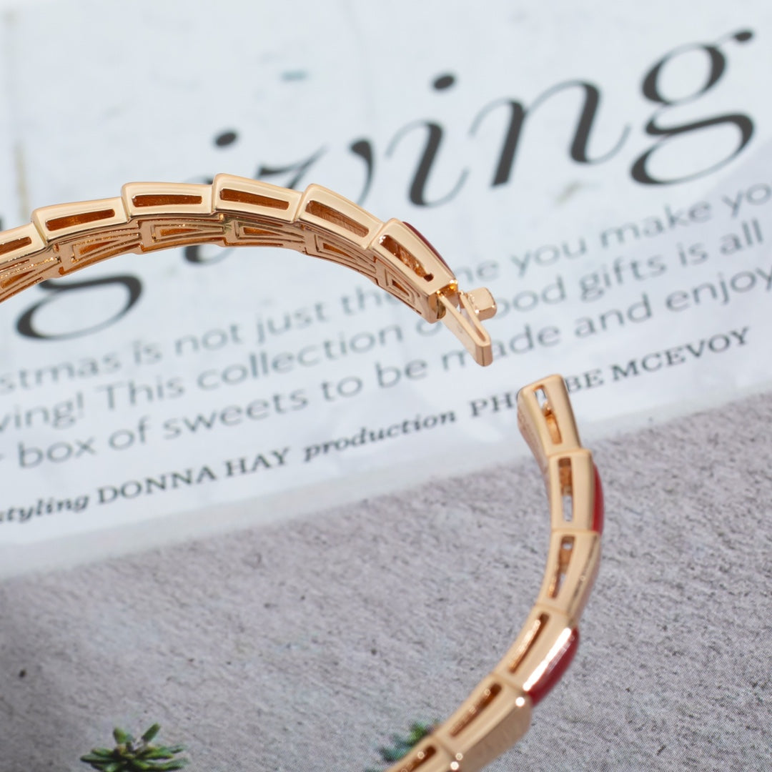 [AuraEcho]SERPENTI BRACELET PINK GOLD RUBELLITE