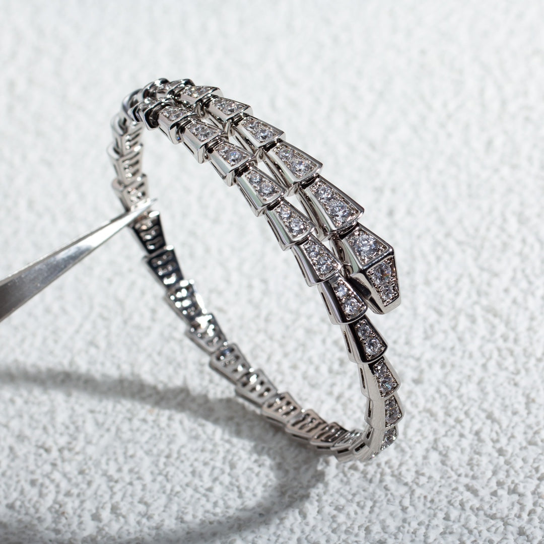 [AuraEcho]SERPENTI BRACELET 6MM SILVER DIAMOND