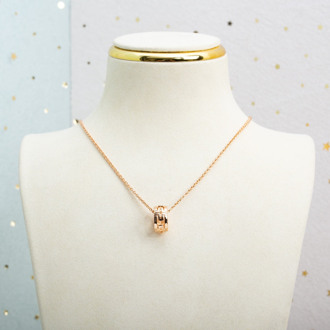 [AuraEcho]PARENTESI NECKLACE PINK GOLD
