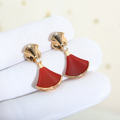 [AuraEcho]DREAM Carnelian PINK GOLD EARRINGS