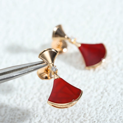 [AuraEcho]DREAM Carnelian PINK GOLD EARRINGS