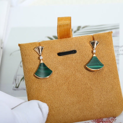 [AuraEcho]DREAM MALACHITE PINK GOLD EARRINGS