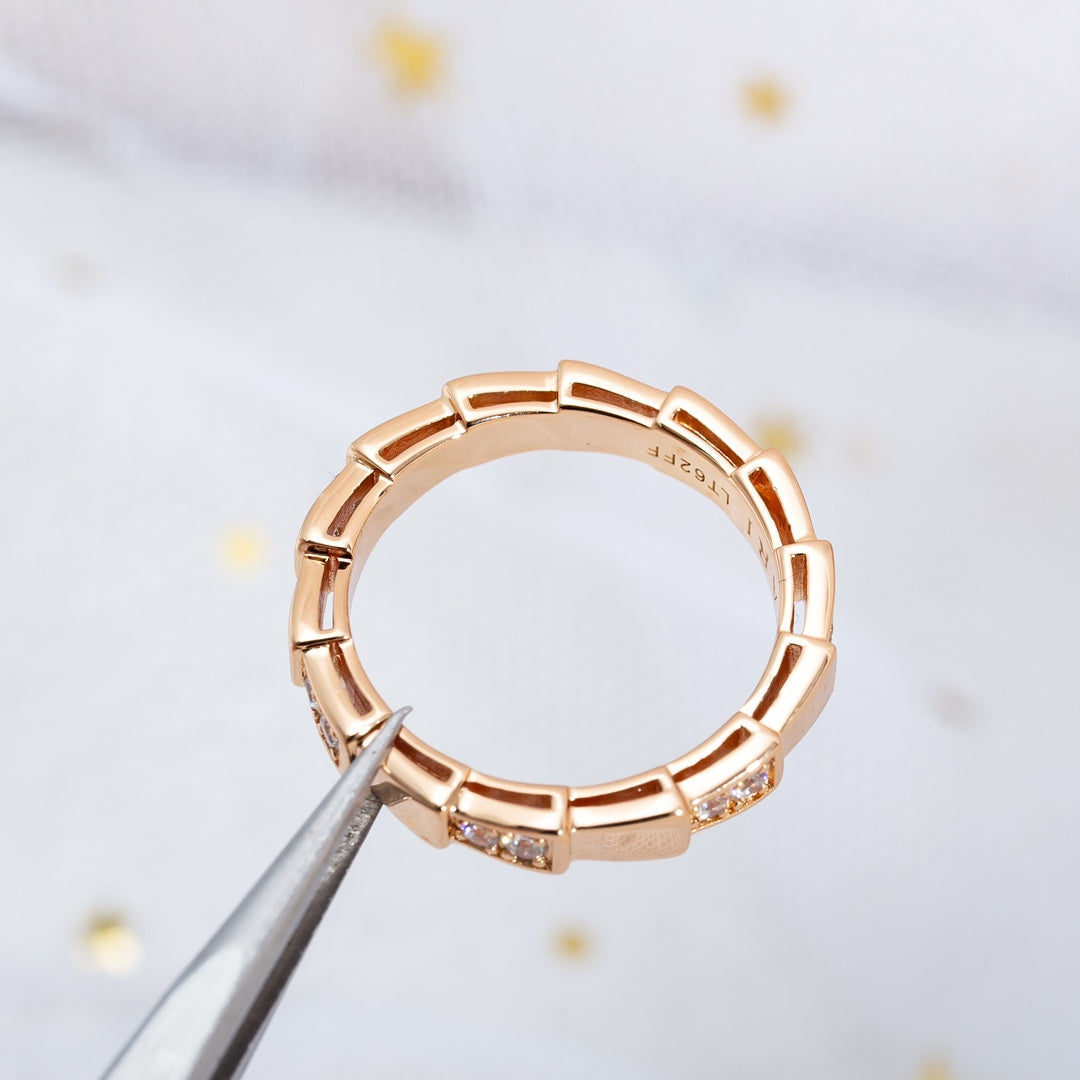 [AuraEcho]SERPENTI RING PINK GOLD  3MM