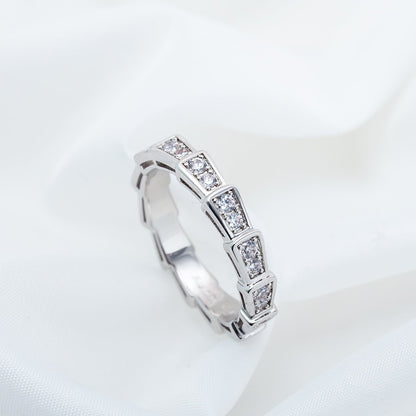 [AuraEcho]SERPENTI RING SILVER DIAMOND PAVED 3MM