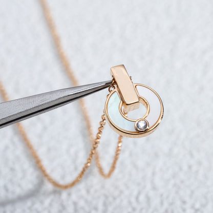 [AuraEcho]GARI NECKLACE PINK GOLD MOP