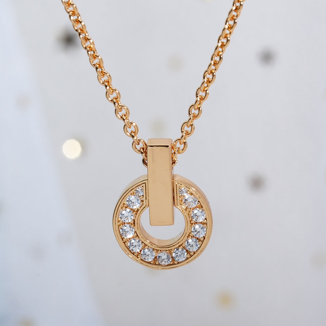 [AuraEcho]GARI NECKLACE PINK GOLD DIAMOND