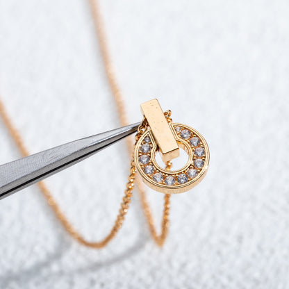 [AuraEcho]GARI NECKLACE PINK GOLD DIAMOND