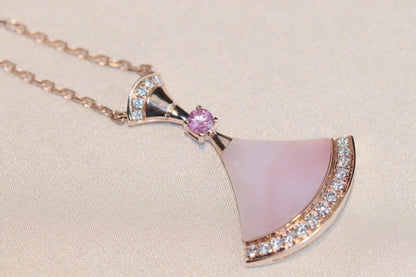 [AuraEcho]DREAM NECKLACE PINK MOP DIAMOND
