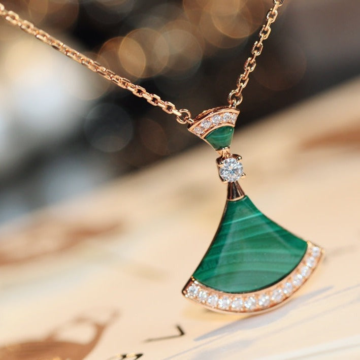 [AuraEcho]DREAM NECKLACE MALACHITE DIAMOND