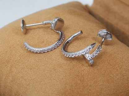 [AuraEcho]JUSTE EARRINGS 12.75MM SILVER DIAMOND