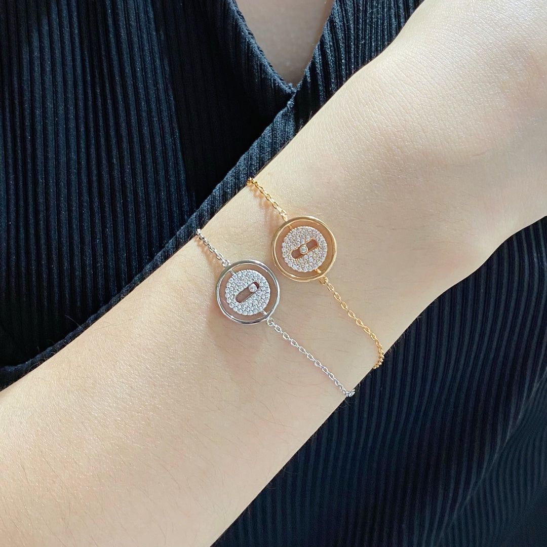 [AuraEcho]LUCKY MOVE DIAMOND PAVED BRACELET