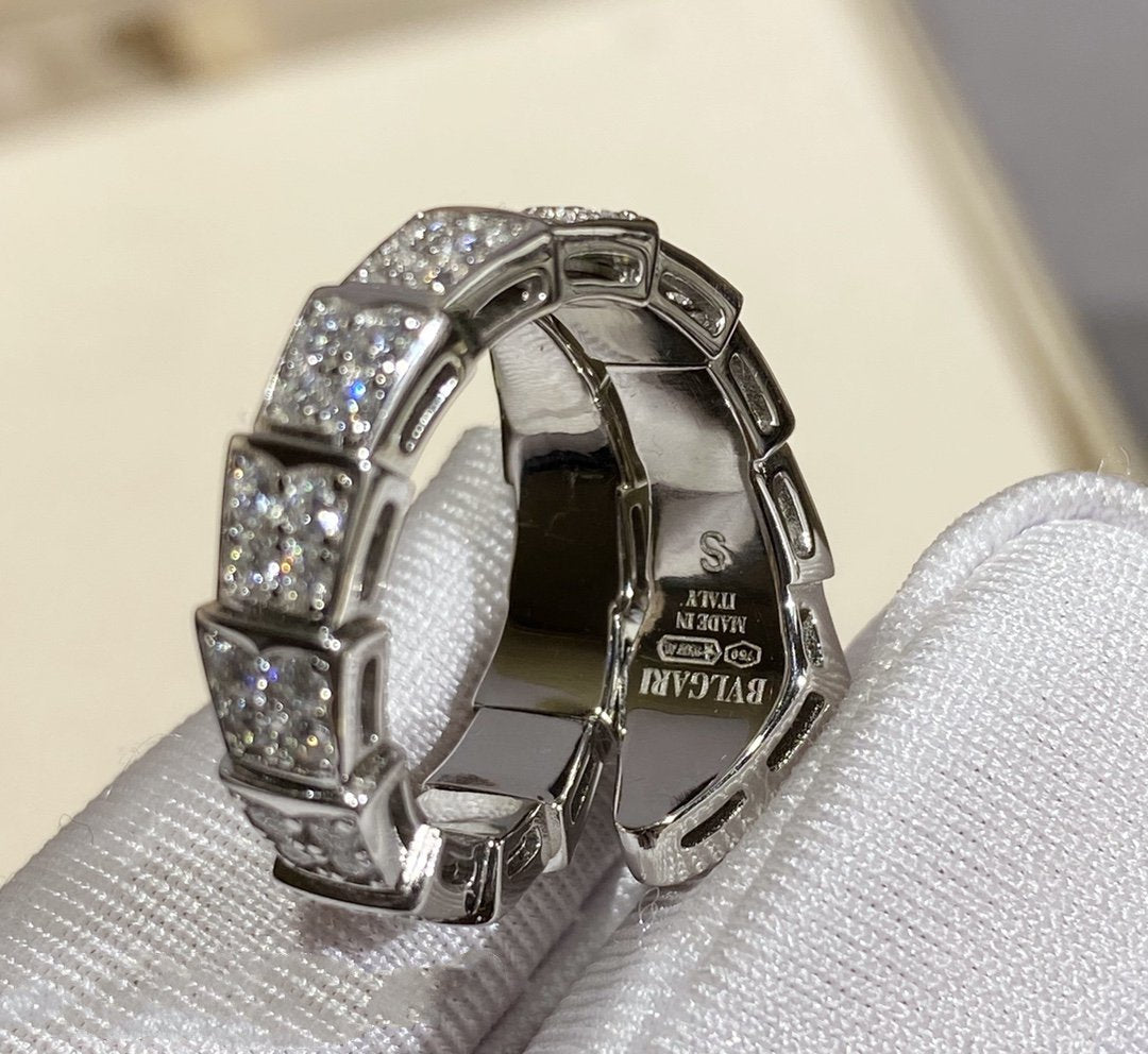 [AuraEcho]SERPENTI RING SILVER DIAMOND PAVED