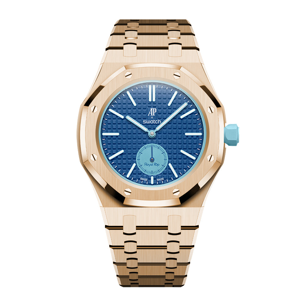 [AuraEcho]Royal Oak Pop Exclusive Steel Case & Strap Full‑wrap Embedded Watch Band (AP6013A)