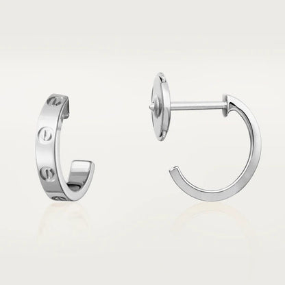 [AuraEcho]LOVE EARRINGS 2.65MM SILVER