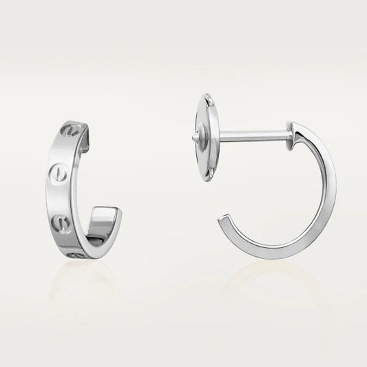 [AuraEcho]LOVE EARRINGS 2.65MM SILVER
