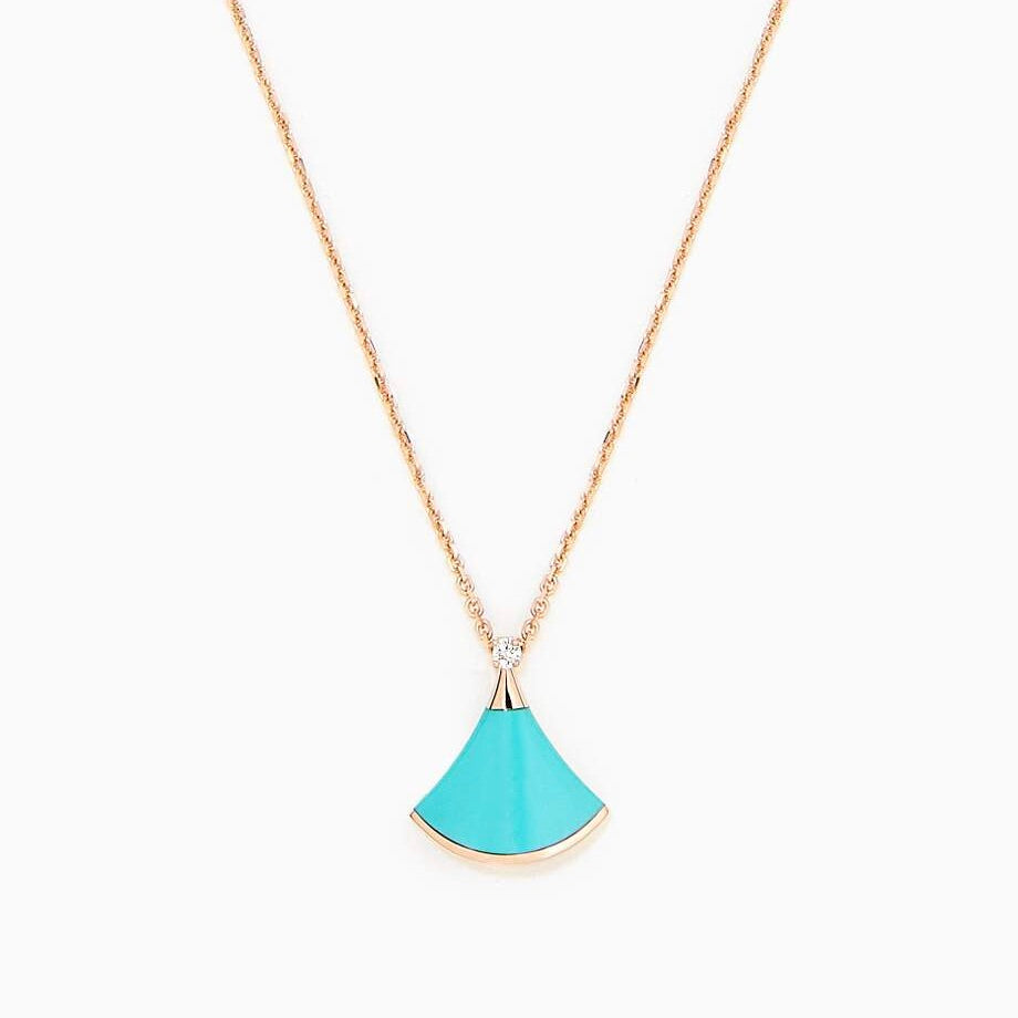 [AuraEcho]DREAM NECKLACE TURQUOISE PINK GOLD