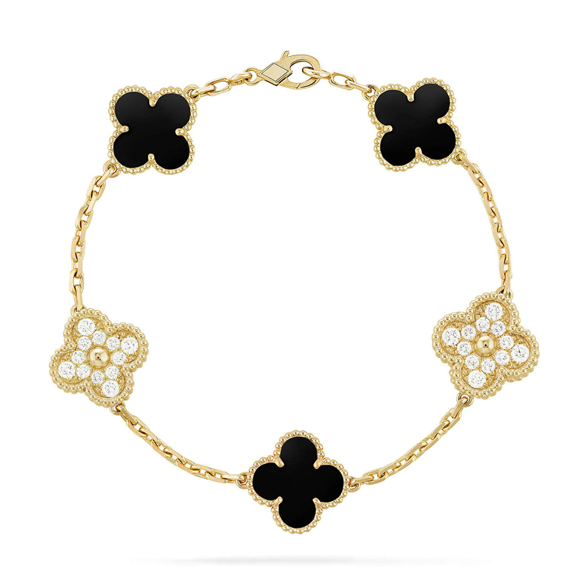 [AuraEcho]Clover 5 Motifs  Duo Bracelet Stack Set