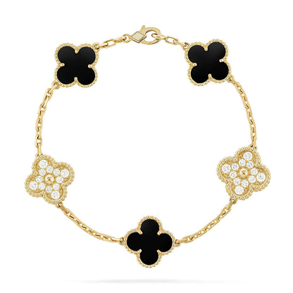 [AuraEcho]Clover 5 Motifs  Duo Bracelet Stack Set