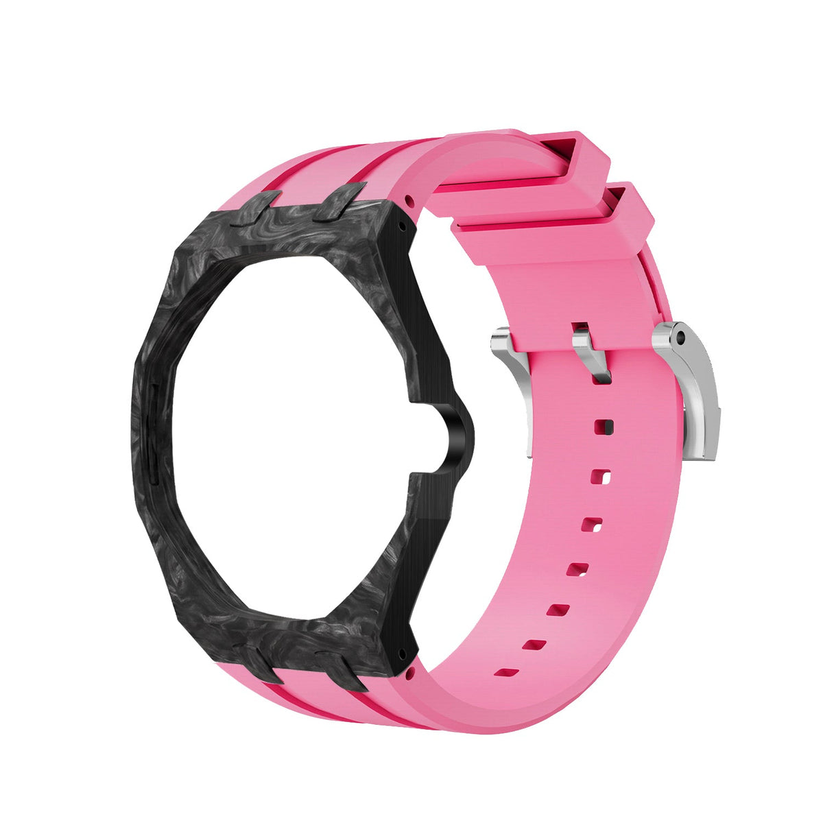 [AuraEcho]Royal Oak Pop Exclusive Carbon‑fiber Case & Silicone Strap(Only Strap)