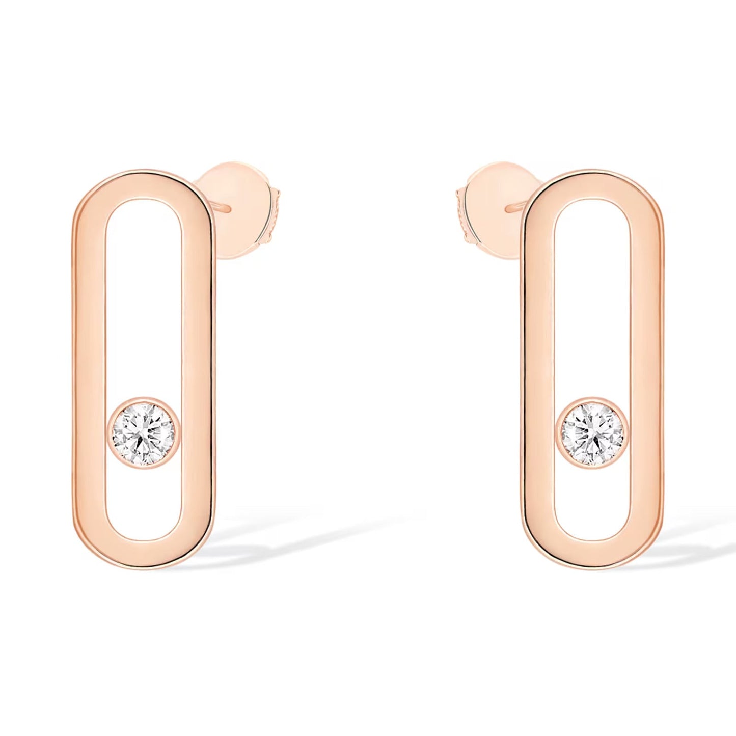 [AuraEcho]MOVE UNO SMALL 1 DIAMOND EARRINGS