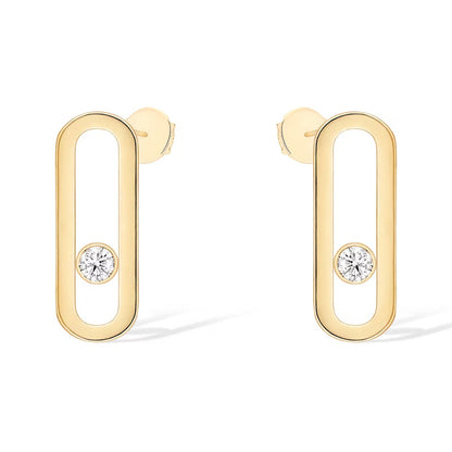 [AuraEcho]MOVE UNO SMALL 1 DIAMOND EARRINGS