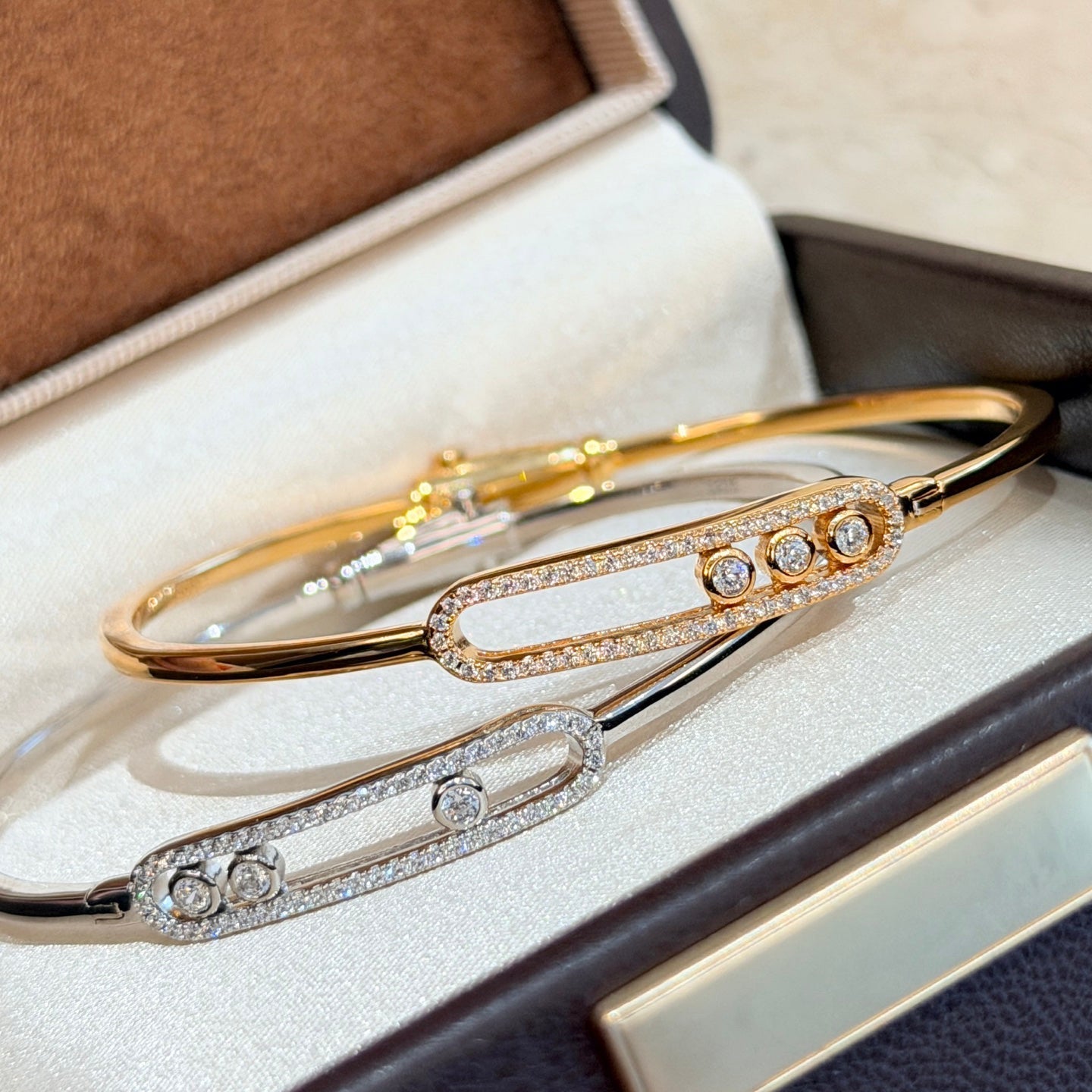 [AuraEcho]Move Pavé Diamond Bangle Bracelet M
