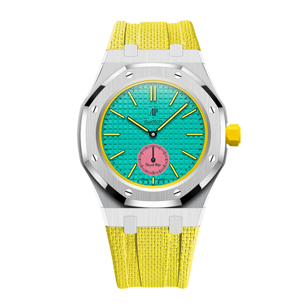 [AuraEcho]Steel Case & Fluoroelastomer Strap Full‑wrap Embedded Watch Band