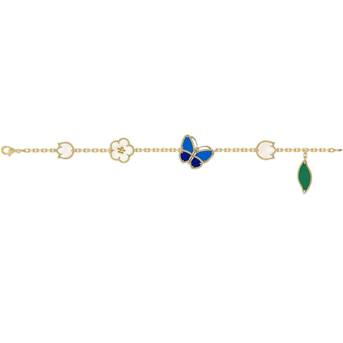 [AuraEcho] Lucky Spring Butterfly 5-Motif & LOVE Unlimited Bracelet Stack Set
