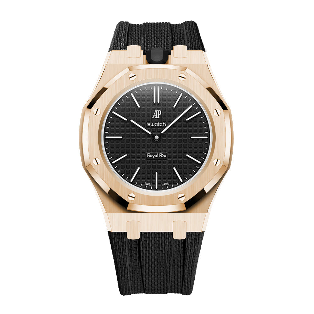 [AuraEcho]Steel Case & Fluoroelastomer Strap Full‑wrap Embedded Watch Band