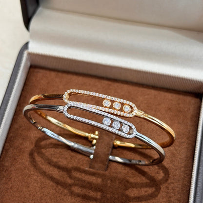 [AuraEcho]Move Pavé Diamond Bangle Bracelet M