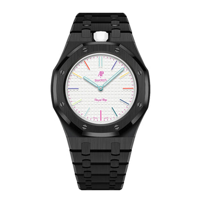 [AuraEcho]Royal Oak Pop Exclusive Steel Case & Strap Full‑wrap Embedded Watch Band (AP6013A)