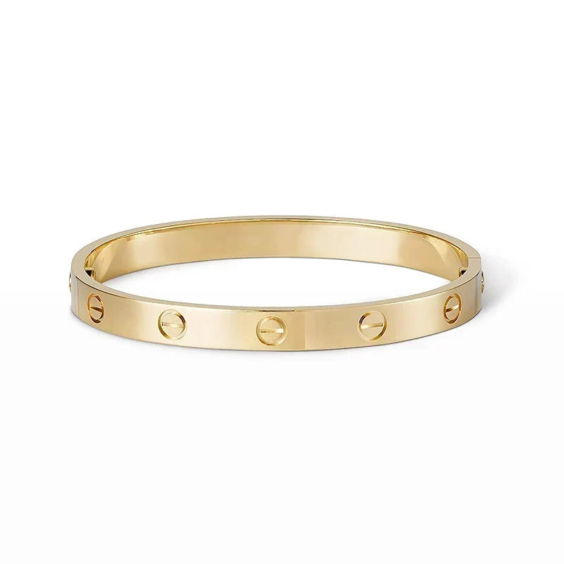 [AuraEcho] LOVE  Classic & Diamond-Paved Bracelet Stack Set