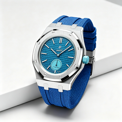 [AuraEcho]Steel Case & Fluoroelastomer Strap Full‑wrap Embedded Watch Band