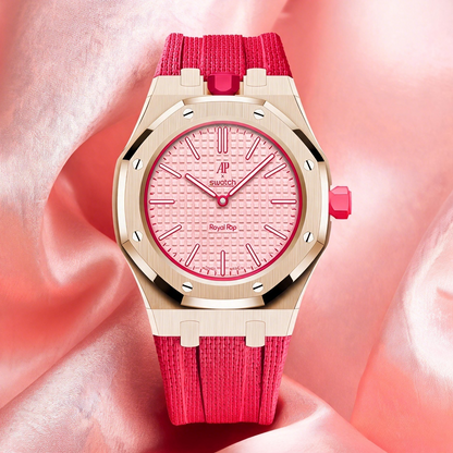 [AuraEcho]Steel Case & Fluoroelastomer Strap Full‑wrap Embedded Watch Band
