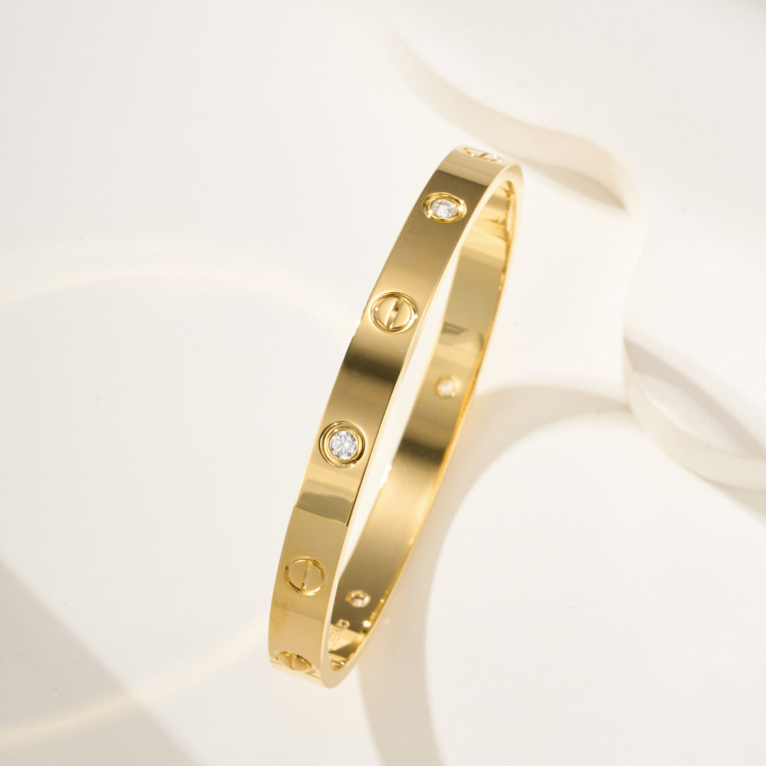 [AuraEcho] LOVE Classic & JUSTE Diamond Bracelet Stack Set