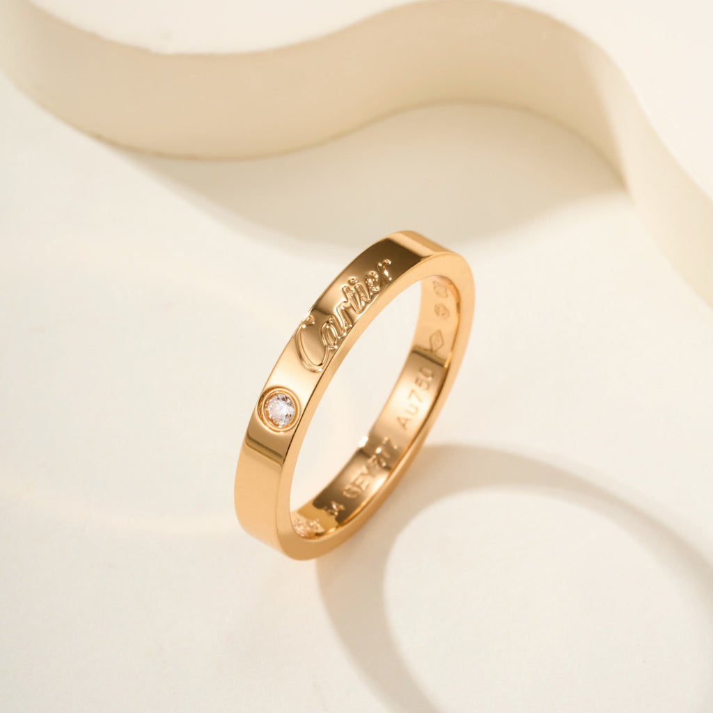 [AuraEcho]LOVE RING 4MM 1 DIAMOND