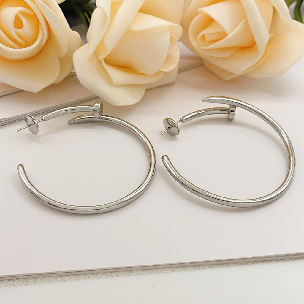 [AuraEcho]JUSTE NO DIAMOND LARGE EARRINGS