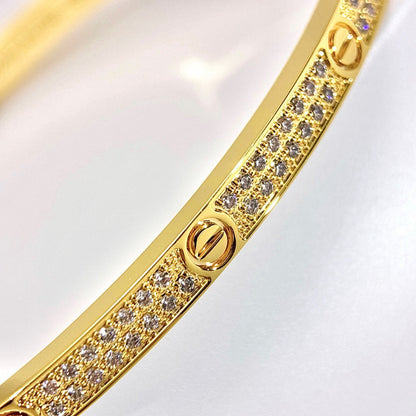 [AuraEcho] JUSTE Diamond & LOVE Diamond Bracelet Stack Set
