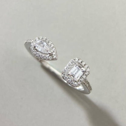 [AuraEcho]MY TWIN TOI & MOI SILVER DIAMOND RING