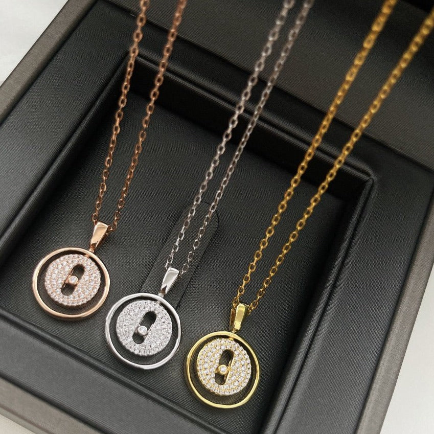 [AuraEcho]LUCKY MOVER PM PAVED NECKLACE