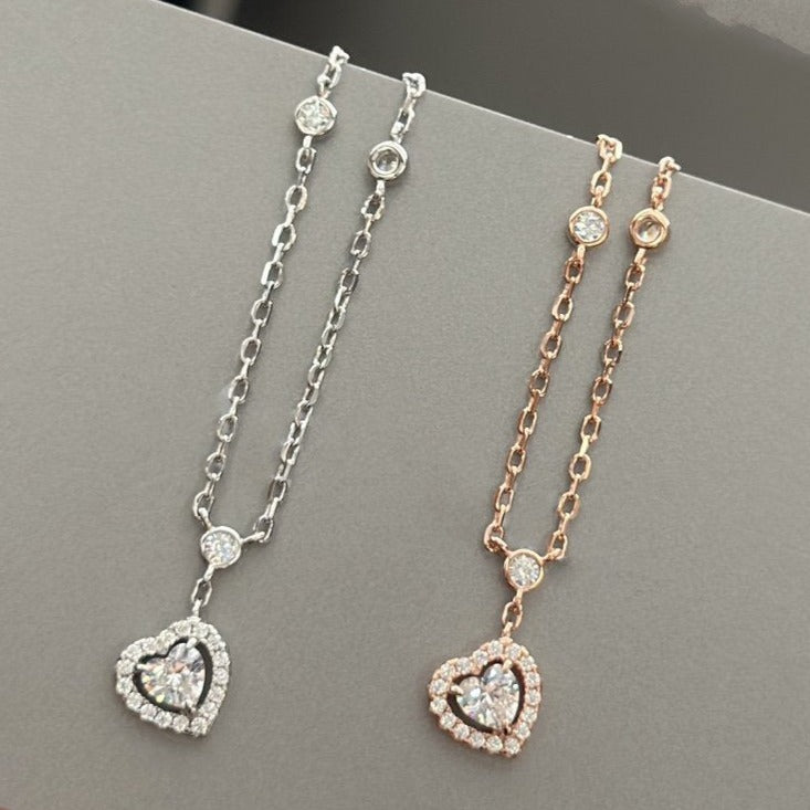 [AuraEcho]JOY HEART DIAMOND NECKLACE